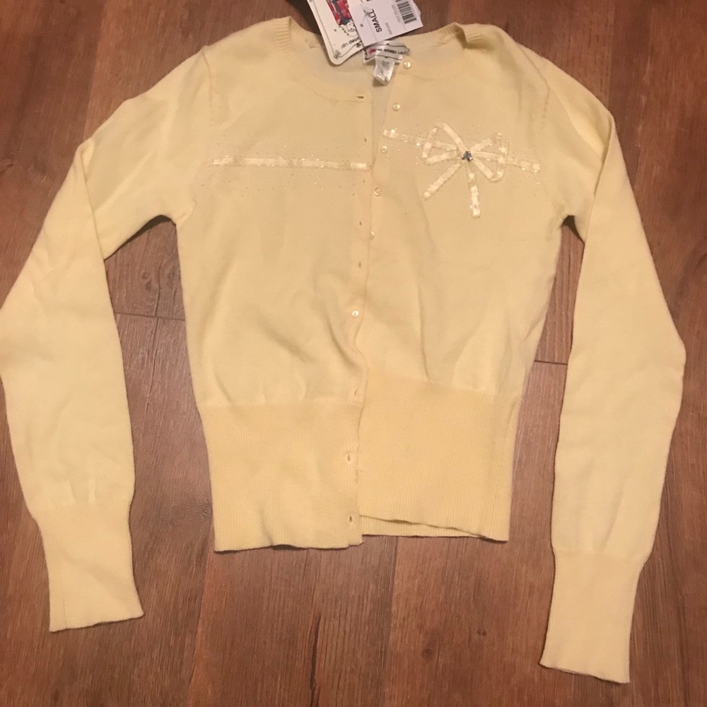 Yellow cardigan